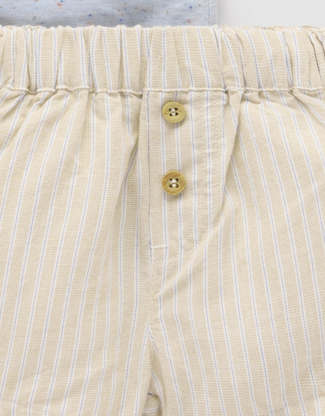 Purebaby - Linen Blend Short and Tee Set -Kids-Babies