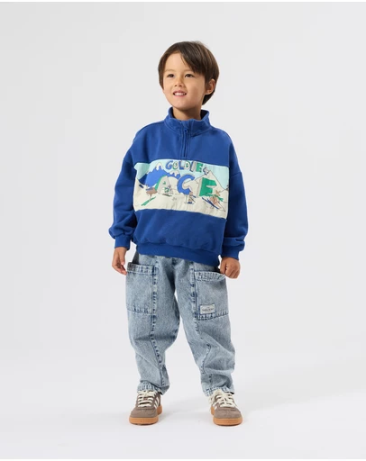 Goldie + Ace - Alpine Quarter Zip Sweater - Babies-Kids
