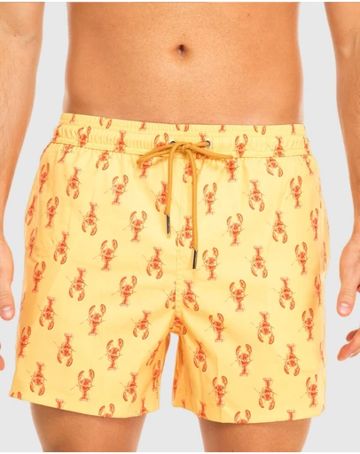 Tolu Australia - Yellow Boardshorts with Lobsters