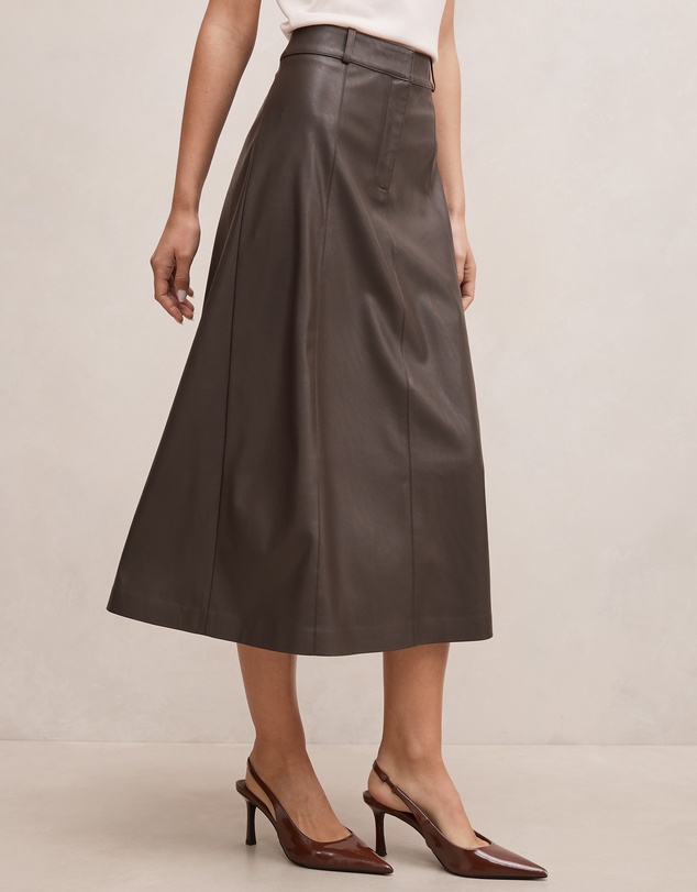 Forever New - Isla Vegan Leather Midi Skirt