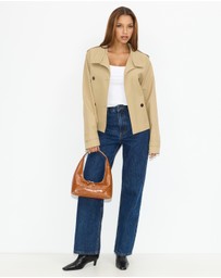Dazie - Sloane Funnel Neck Cropped Trench