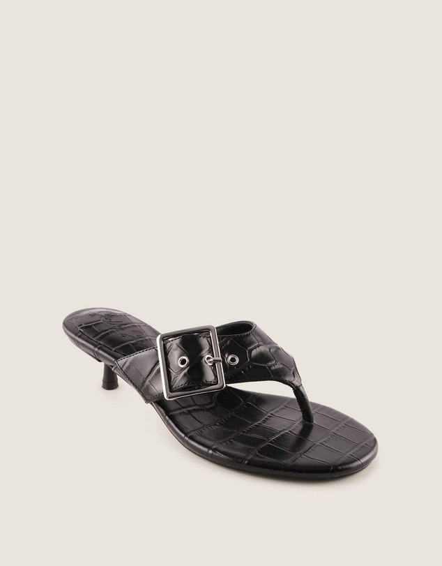 Shelly Shen - Suri High Sandals Black Croc