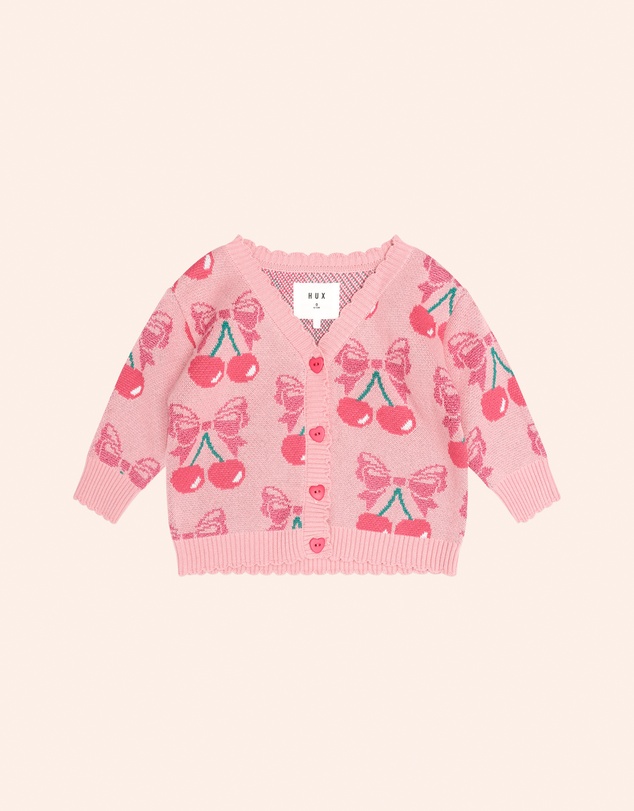 Huxbaby - Cherry Bow Cardi - Babies-Teens