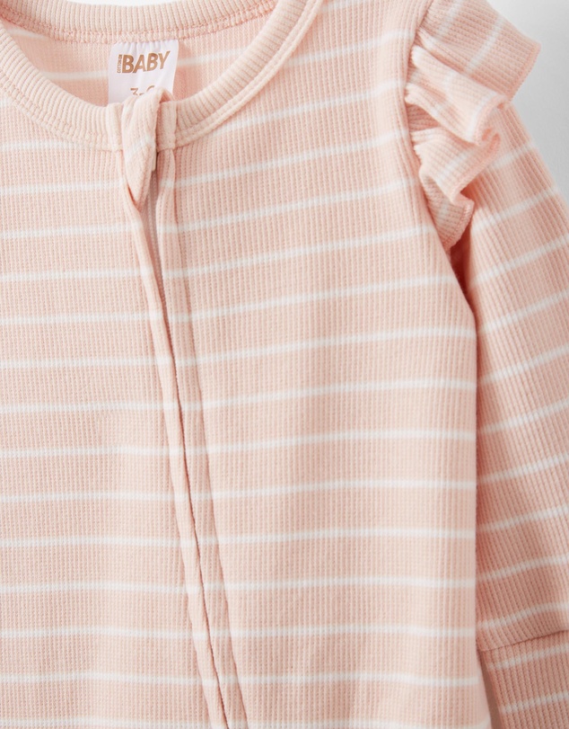 Cotton On Kids - Growie Long Sleeve Rib Romper