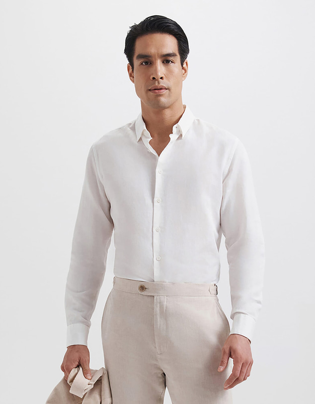 SABA - Reeves Long Sleeve Classic Linen Cotton Shirt