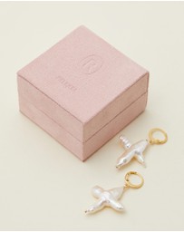 Reliquia Jewellery - Cross Pearl Earrings