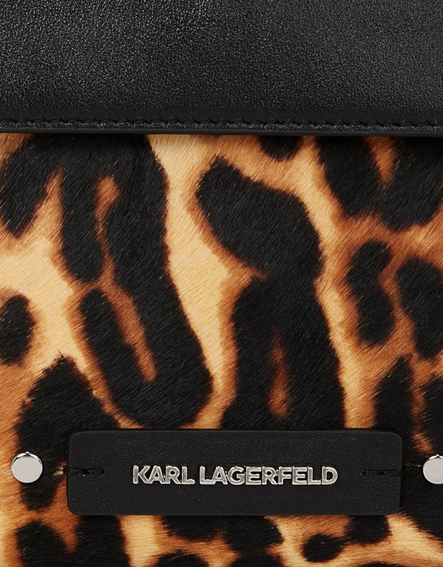 Karl Lagerfeld - K/Hardware Small Leopard Top-Handle Bag