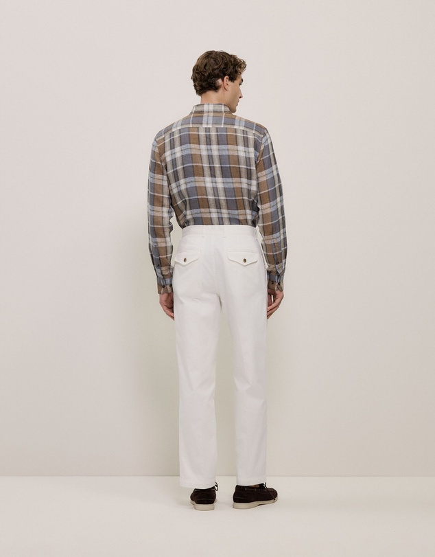 Trenery - Cotton Twill Tailored Pant in White