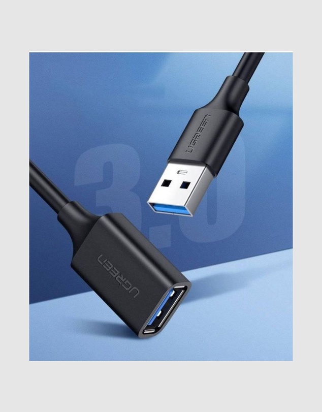 Ugreen - UGreen USB 3.0 A Male to Female Extension Cable 1.5m Black