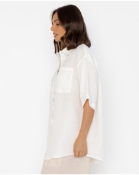ALEXANDRA - Rogue Shirt Linen White