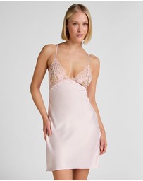 Hunkemoller - Miri Satin Lace Slipdress