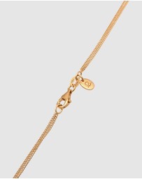 Elli Jewelry - Necklace Layer Moonstone 925 Sterling Silver Vermeil