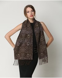 Ozwear Connection Uggs - Ugg Cashmere & Wool Scarf Chocolate and Tan