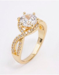 Lovisa - Gold Plated Round Infinity Halo Ring