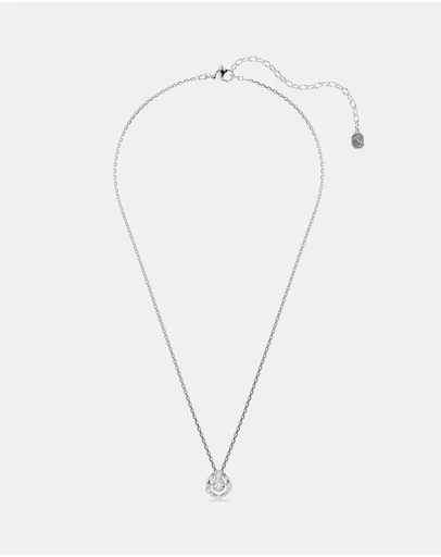 Swarovski - Constella Pendant, Round Cut, Dancing Stone, White, Rhodium Plated
