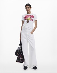 Desigual - Large flower T-shirt