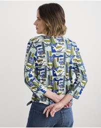 Seasalt - Seasalt Cornwall Green 3/4 Kellow Top