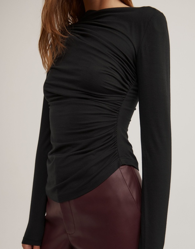 Witchery - Draped Jersey Long Sleeve Top