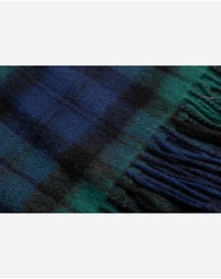 Ozwear Connection Uggs - 100% Wool Scarf Navy and Green Check