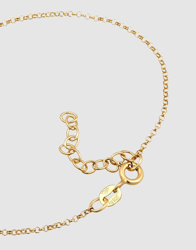 Elli Jewelry - Bracelet Hand Chain Crystals 925 Sterling Silver Gold-plated