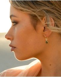 Bianc - Posy Earrings Green Aventurine