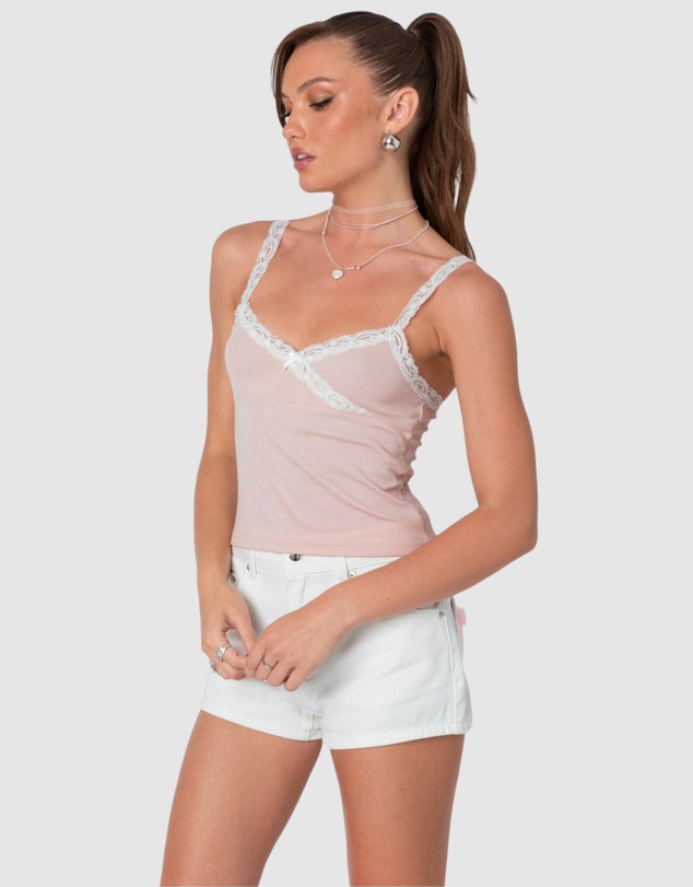 EDIKTED - Amilia lace trim tank top