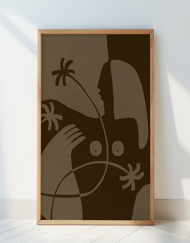 Olive et Oriel - The Land Story 6 by Shatha Al Dafai Art Print