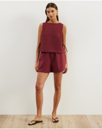 Atmos&Here - Bloom Side Tie Boxy Top
