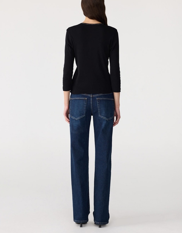 Bassike - 3/4 Sleeve V-Neck T-Shirt
