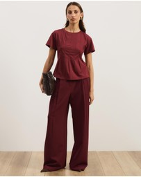 Atmos&Here - Boxy Pin Tuck T-Shirt