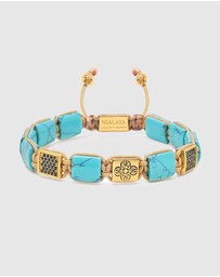 Nialaya Jewellery - The Dorje Flatbead Collection Turquoise and Gold