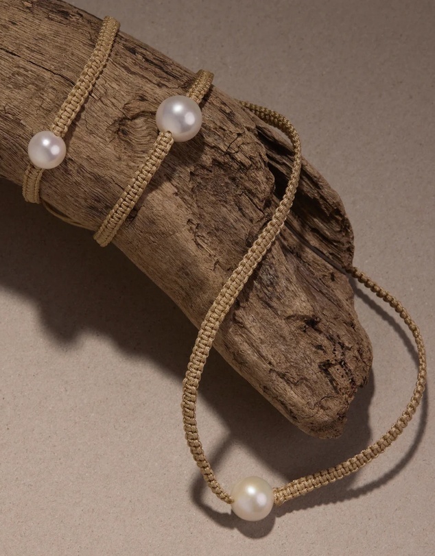 Najo - Coco Lagoon 10mm Pearl Bracelet - Camel