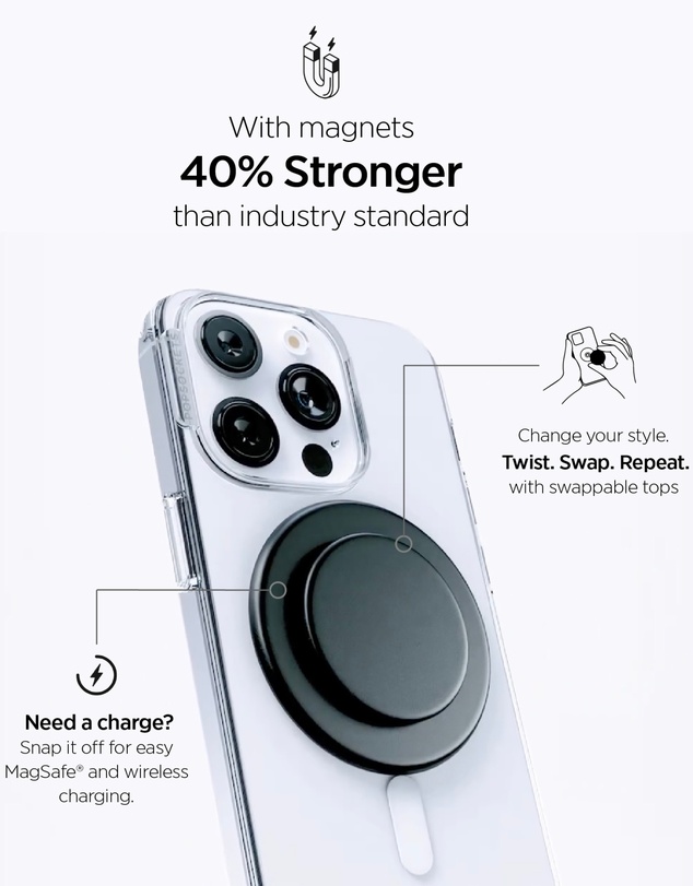 PopSockets - Pokemon PopGrip MagSafe Phone Grip Holder + Magnetic Adapter Ring