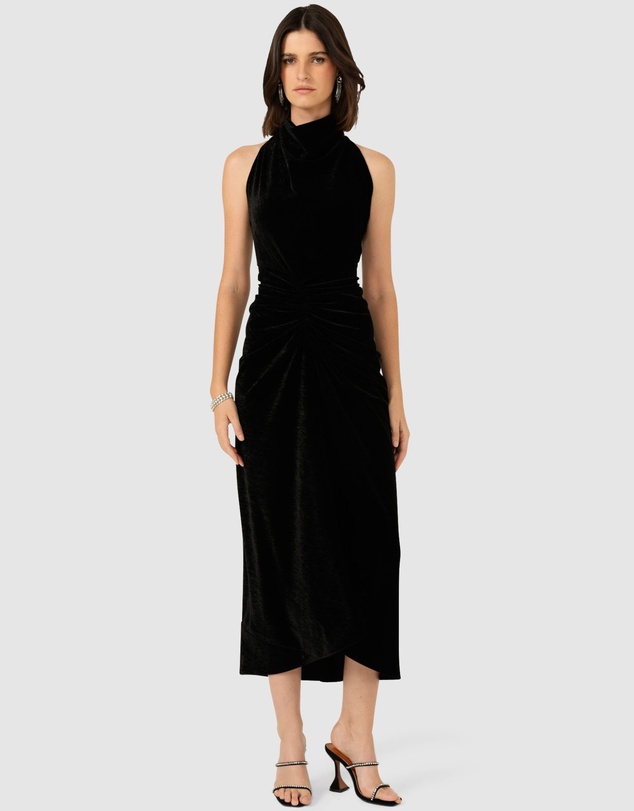 SACHA DRAKE - Lavish Cowl Dress In Black