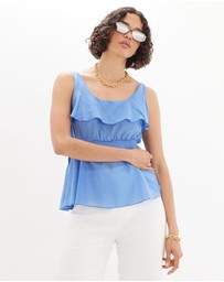 Amelius - Lorena Peplum Ruffle Top