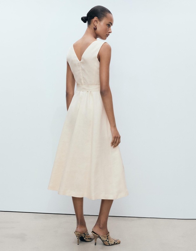 M.N.G - Laura Belt Linen Dress