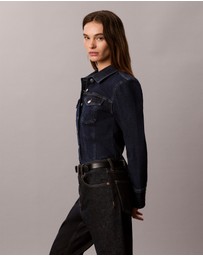 Calvin Klein Jeans - Sculpt Denim Trucker Button-Down Shirt