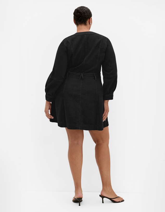 City Chic - Demi Belted Denim Mini Dress