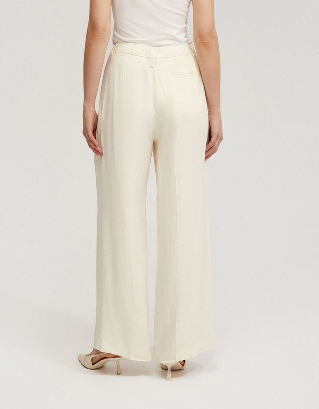 Oxford - Sonia Linen Blend Front Pleat Pants