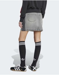 adidas Originals - Adicolor 3-Stripes Denim Mini Skirt Womens