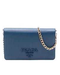 Pre-Loved by Azura Reborn - Pre-Loved Saffiano Lux Monochrome Wallet on Chain