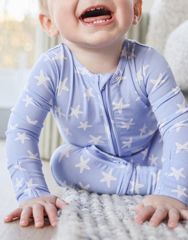 Kynd Baby - Essential Onesie in Star Fish Blue