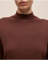 Trenery - Merino Mock Neck in Espresso