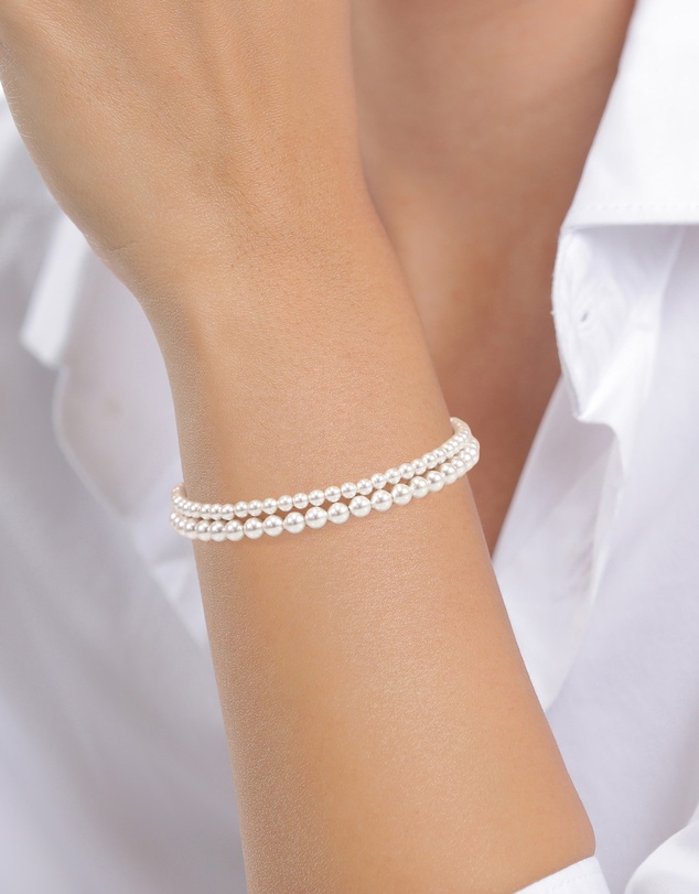 Elli Jewelry - Pearl Bracelet Set in Gold-Plated 925 Sterling Silver