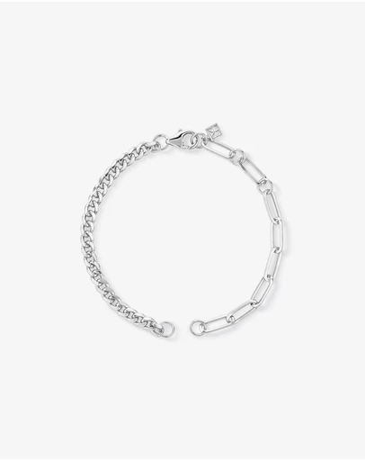 Michael Hill - Paperclip and Curb Link Bracelet in Sterling Silver
