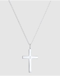 Kuzzoi - ICONIC EXCLUSIVE - Necklace Chain with Cross Pendant Massive in 925 Sterling Silver
