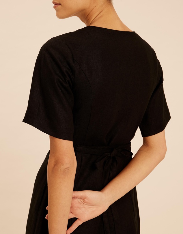 AERE - Margot Linen Midi Dress