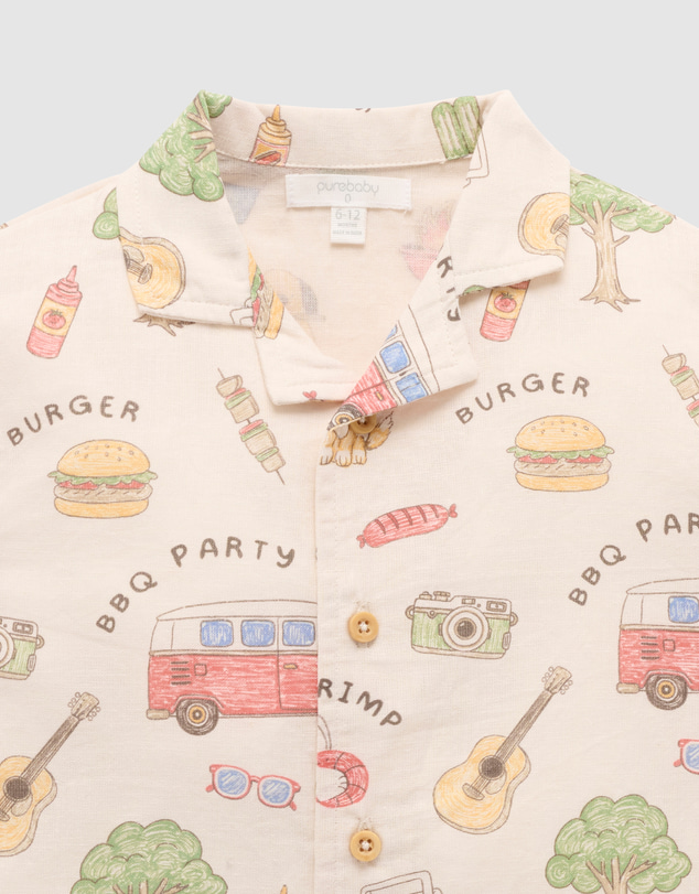Purebaby - Linen Blend Shirt-Kids-Babies