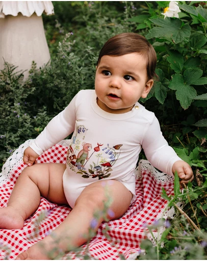 Fleur Harris - 'Bear's Adevnture' Cuddle Bodysuit in Cream