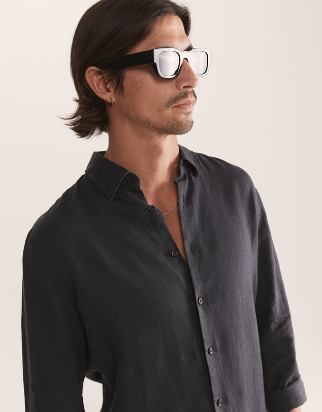 SABA - Anderson Long Sleeve Classic Linen Shirt